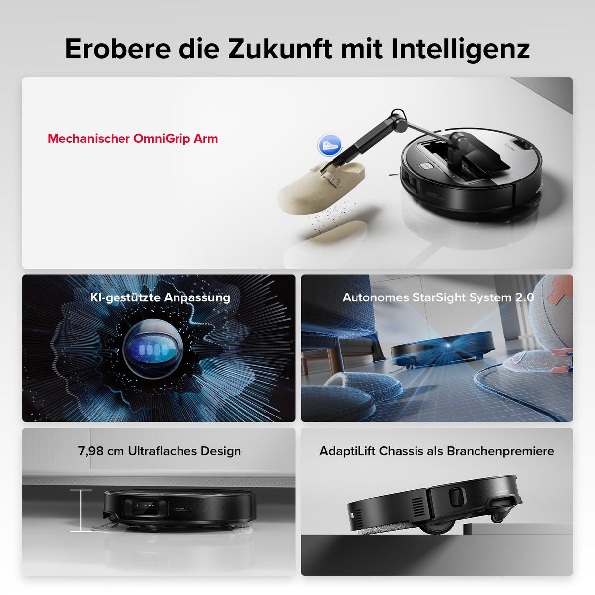 Roborock Saros Z70 Saug- & Wischroboter | 22.000 Pa, OmniGrip Arm