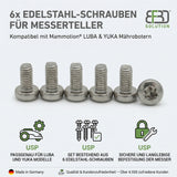 6x Edelstahl Schrauben passend für Mammotion® LUBA & YUKA Mähroboter Messerteller BF3D Solution