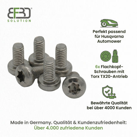 Ersatzschrauben Set (VA) für Messerteller – kompatibel mit Husqvarna Mährobotern/Rasenrobotern BF3D Solution