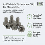 6x Edelstahl Schrauben passend für Mammotion® LUBA & YUKA Mähroboter Messerteller BF3D Solution