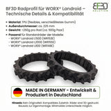 BF3D Radprofil für WORX ®  L1500 L2000 L800 Landroid Gummi All Terrain FLEXIBEL BF3D Solution