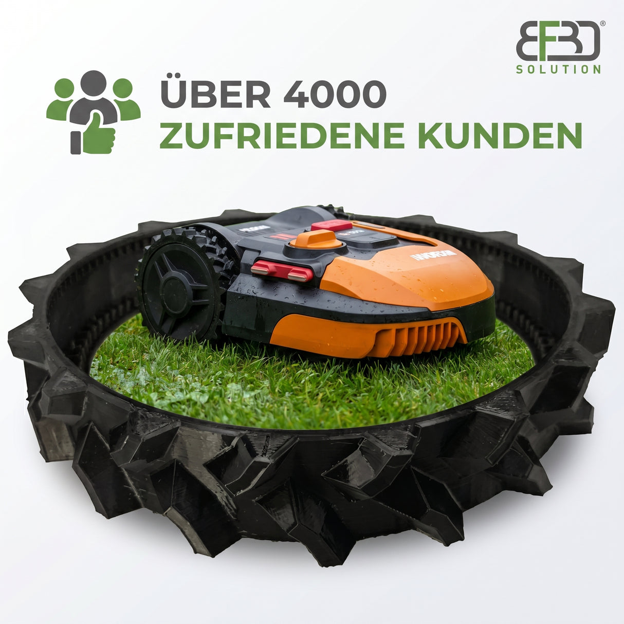 BF3D Radprofil für WORX ® L1000 (WR147E) Landroid Gummi All Terrain FLEXIBEL BF3D Solution
