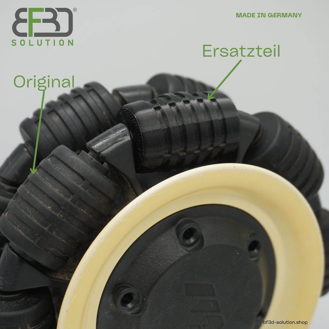 Detailansicht der Ersatzrolle für das Omni-Wheel des Mammotion Luba.
