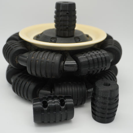 Seitenansicht der Ersatzrolle für das Omni-Wheel des Mammotion Luba Mähroboters.
