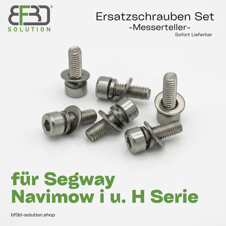 Ersatzschrauben‑Set für den Messerteller der Segway Navimow i und H Serie, Edelstahl mit Unterlegscheiben