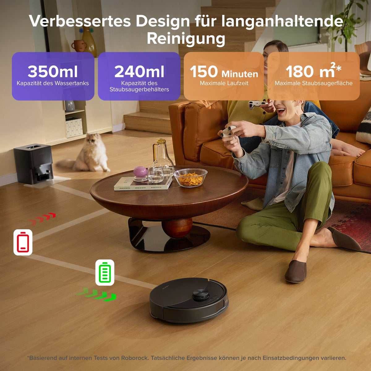 Roborock Q10 S5+ Saug- & Wischroboter | 10.000 Pa, Absaugstation