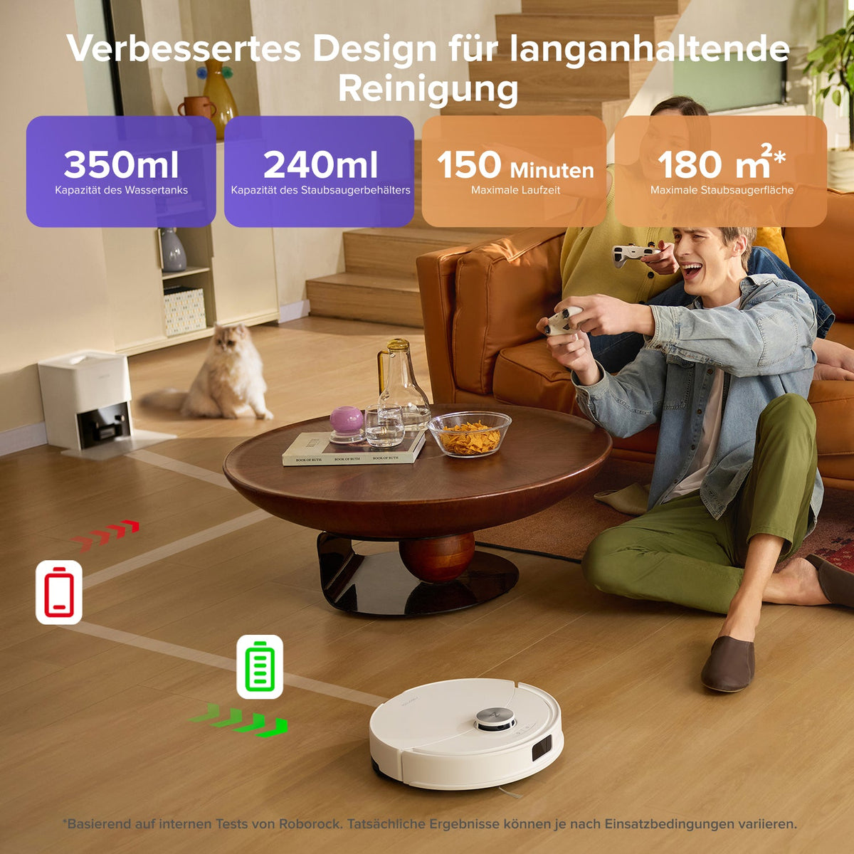 Roborock Q10 S5+ Saug- & Wischroboter | 10.000 Pa, Absaugstation
