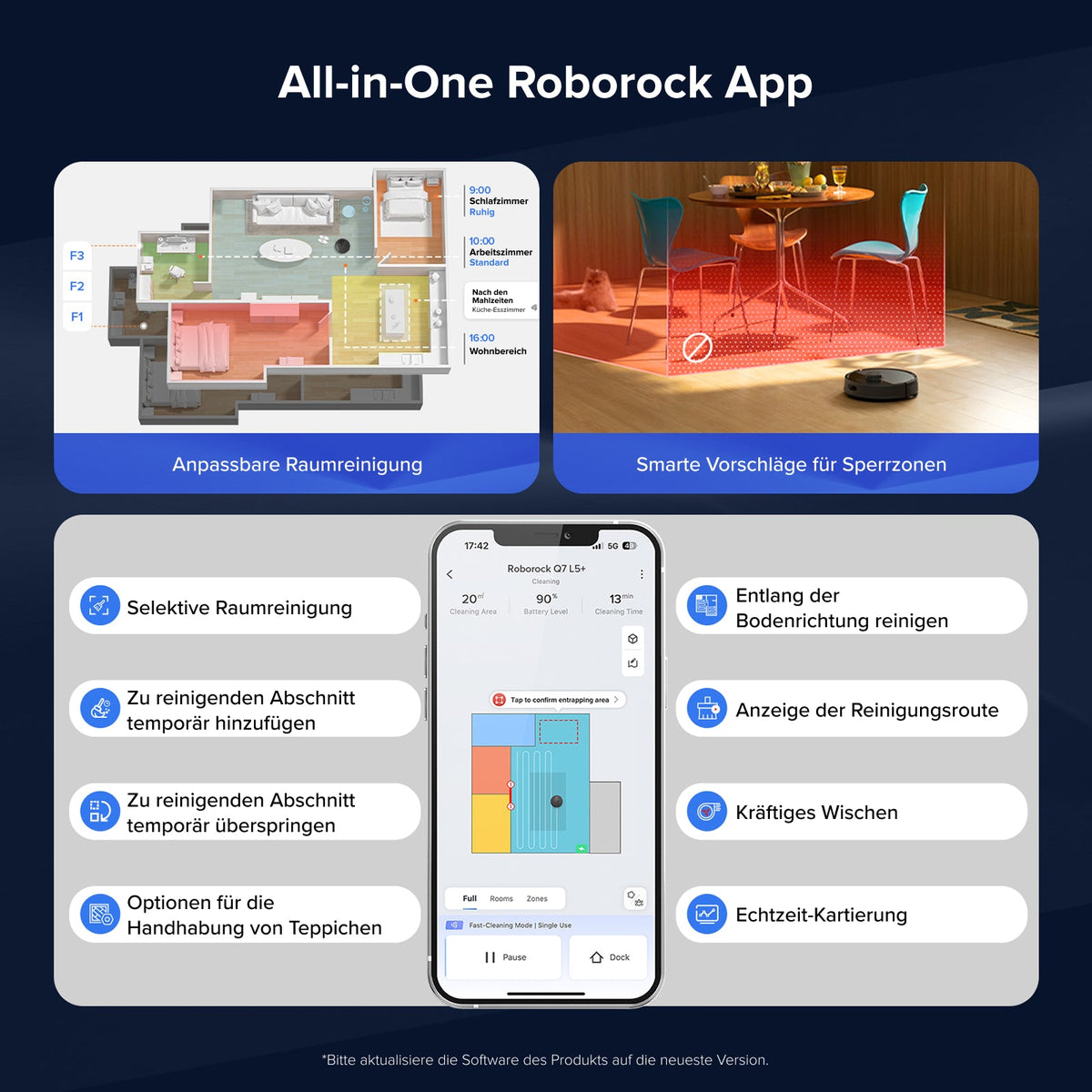 Roborock Q7 L5+ Set Saug- & Wischroboter | 8.000 Pa, Auto-Entleerung Roborock Deutschland Official Site