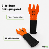Zweiteiliges Reinigungsset für Segway Navimow X4 mit VR-Spachtel für Vorderreifen und HR-Spachtel für Hinterreifen